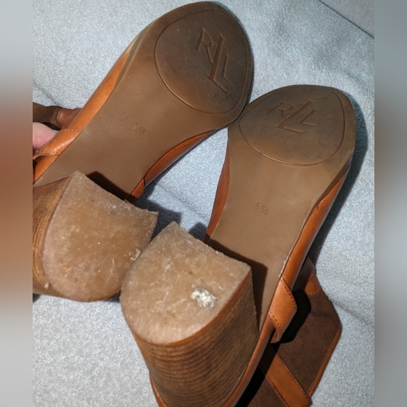 Lauren Ralph Lauren Dylan suede and leather mid heel boots. Size 8.5 - Picture 15 of 15